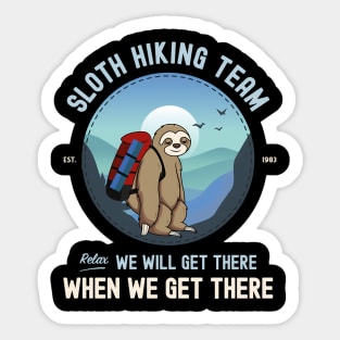 Sloth Hiking Sloth Hiking Team Sticker